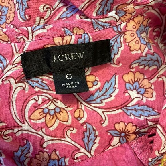 J Crew Embroidered Romper Pink Vines 6 - Picture 6 of 10